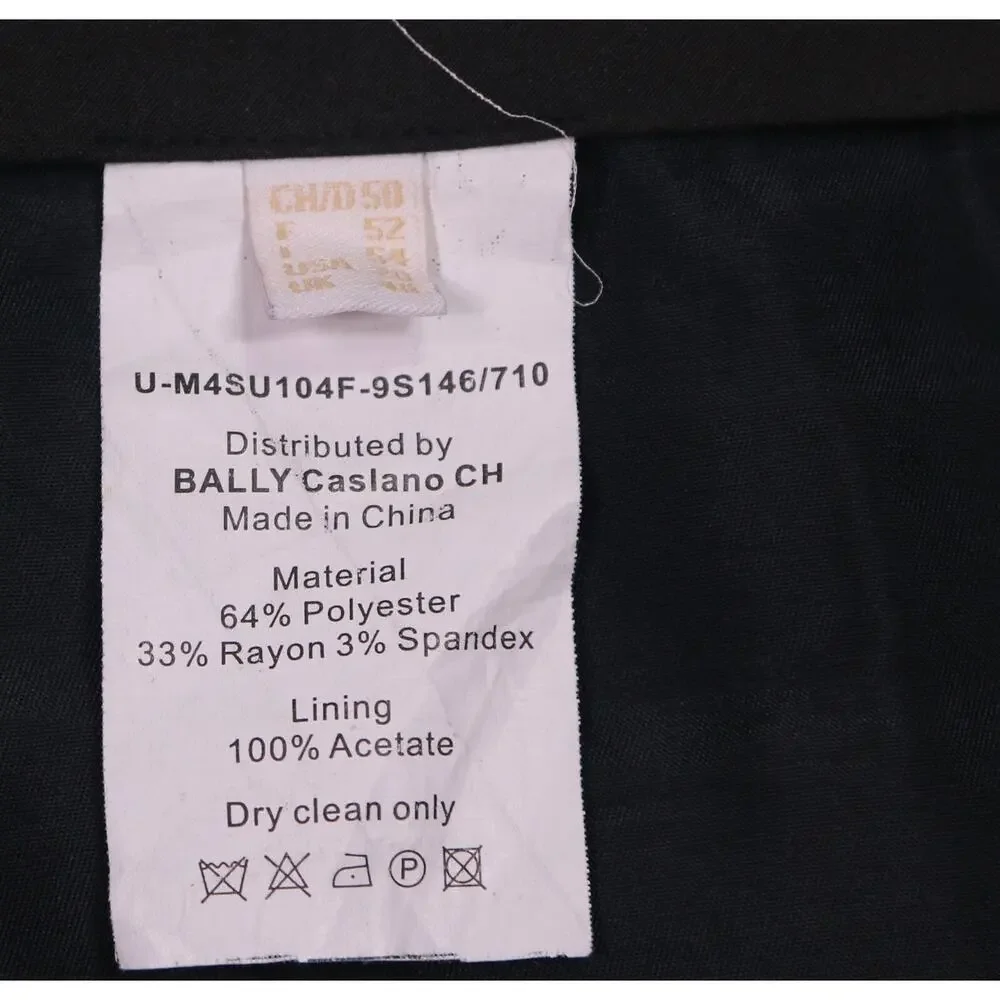 Bally of Switzerland Mens Navy Blue Performance Dress Pants 38x32